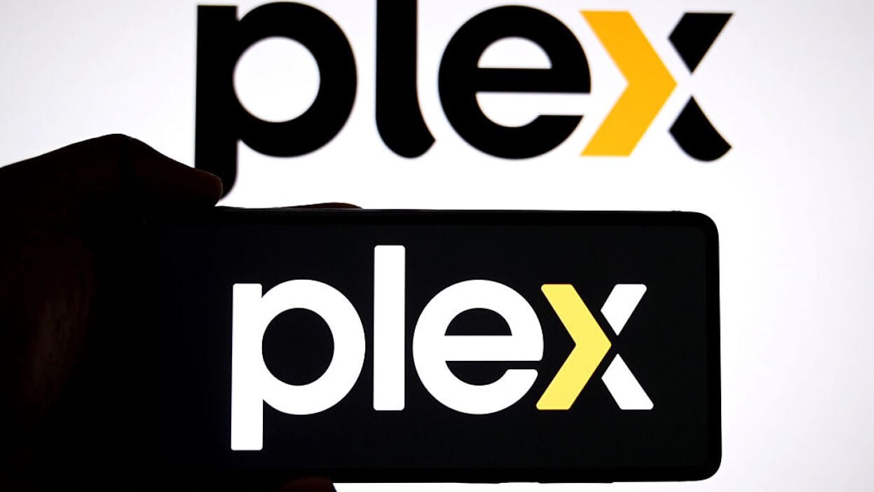 Plex logo on phone screen